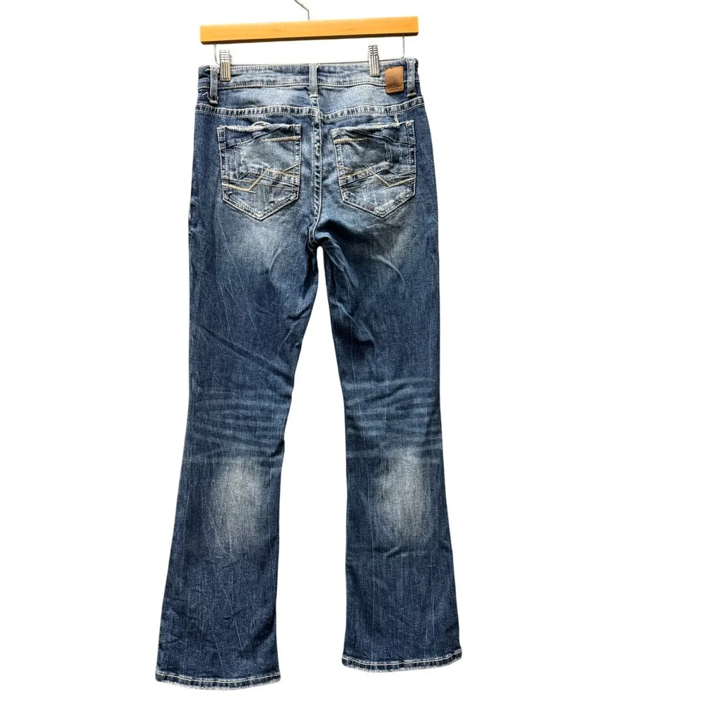 BKE Jeans Womens 27 (29x30 ACTUAL) Stella Bootcut Blue Denim Faded Wash